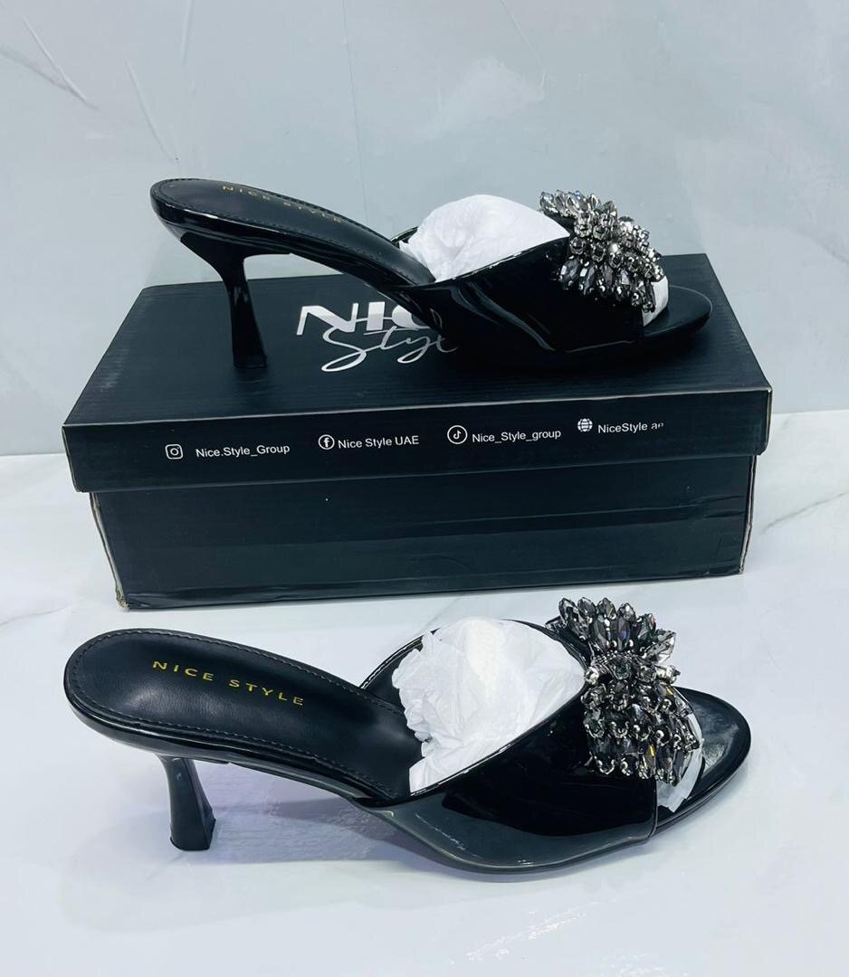 Mules glamour strass femme