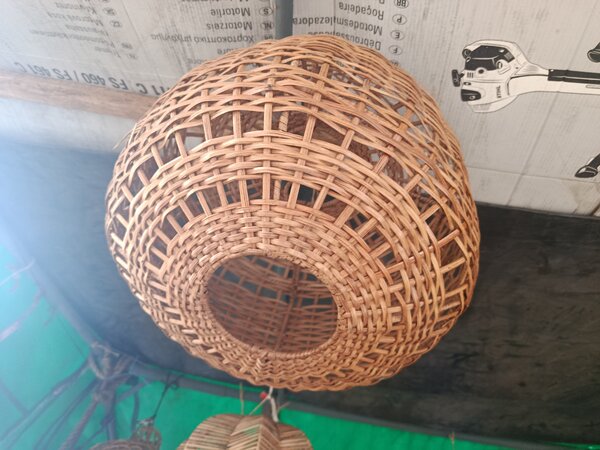 Abat-jour en osier naturel