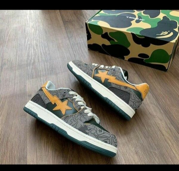 Bape Sta sneakers camouflage gris