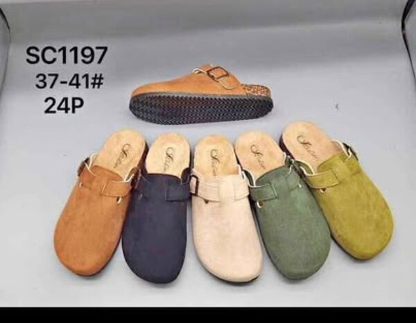 Mules en cuir unisexes