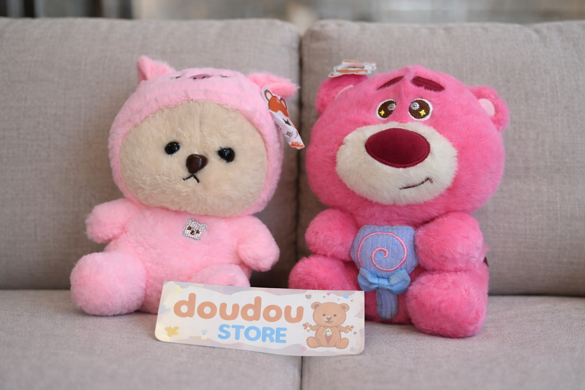 Ours en peluche rose doux