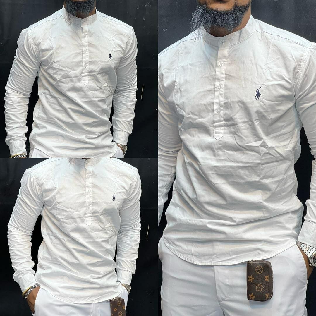 Bishop collar shirt
