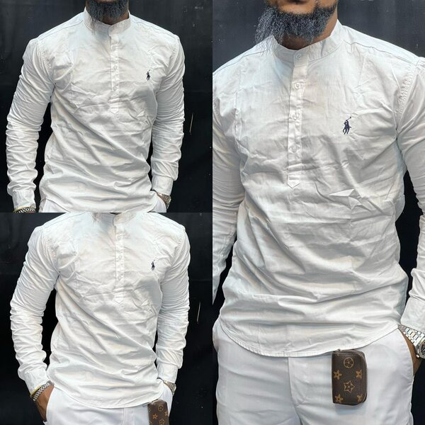 Bishop collar shirt