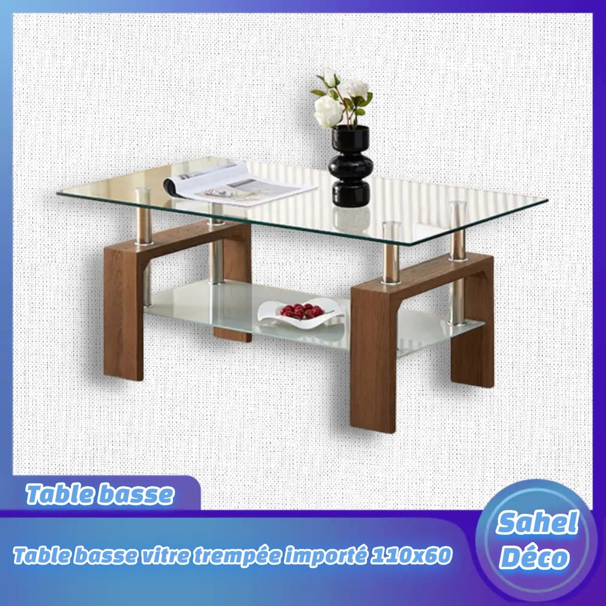 Table Basse en Verre Moderne