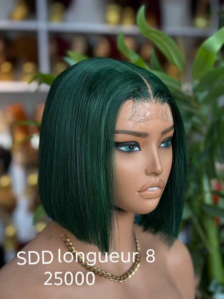 Perruque humaine verte SDD