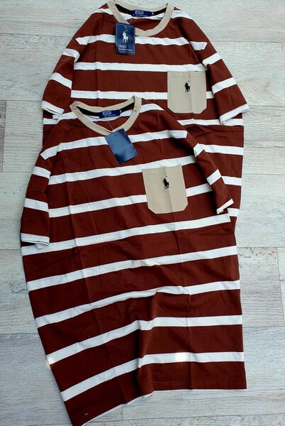 T-shirt rayée en coton homme