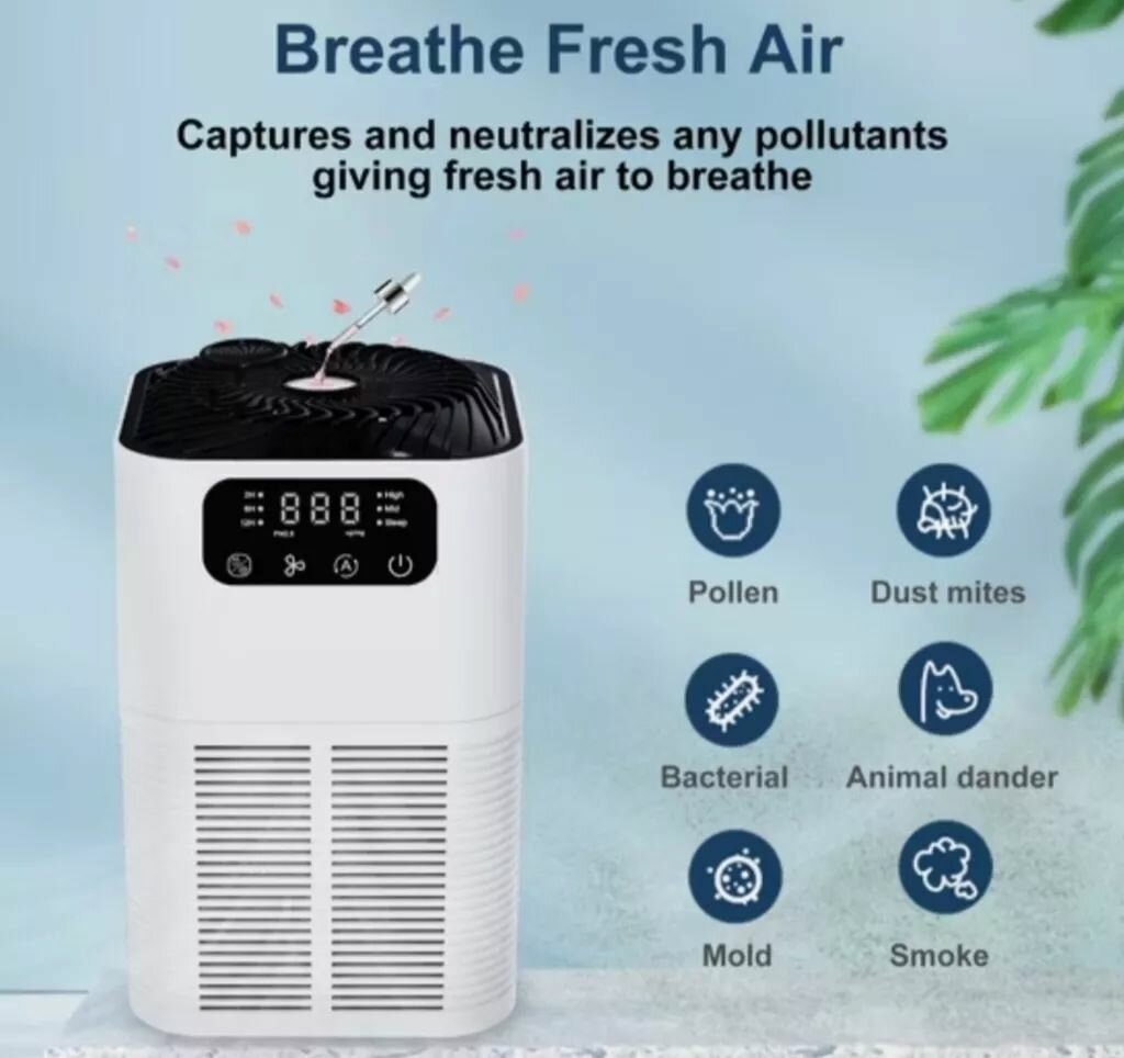 Очиститель воздуха, +2 фильтра в подарок