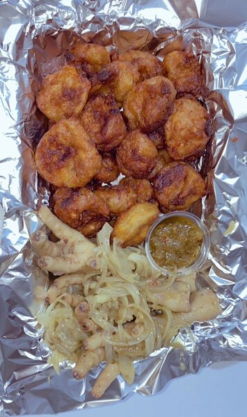 Beignets de plantain et poulet