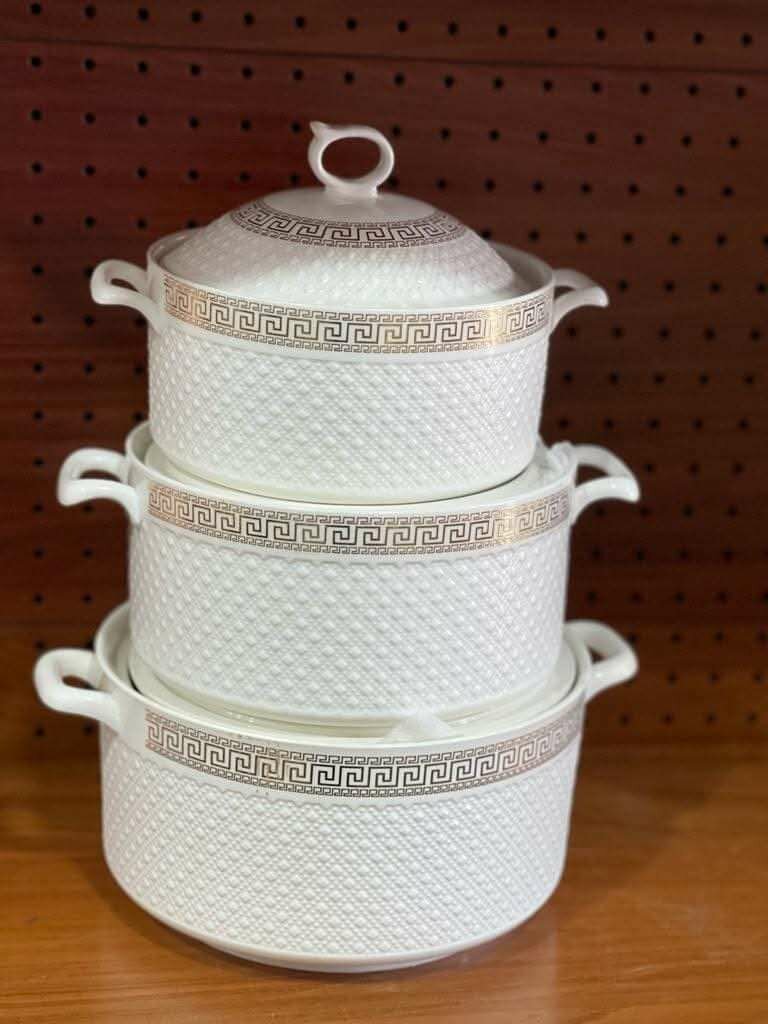 ENSEMBLE DE SOUPIÈRE EN CÉRAMIQUE DE TRÈS HAUTE QUALITÉ