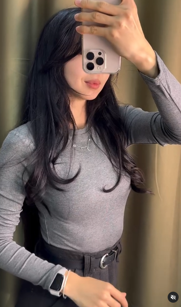 Женский серый лонгслив