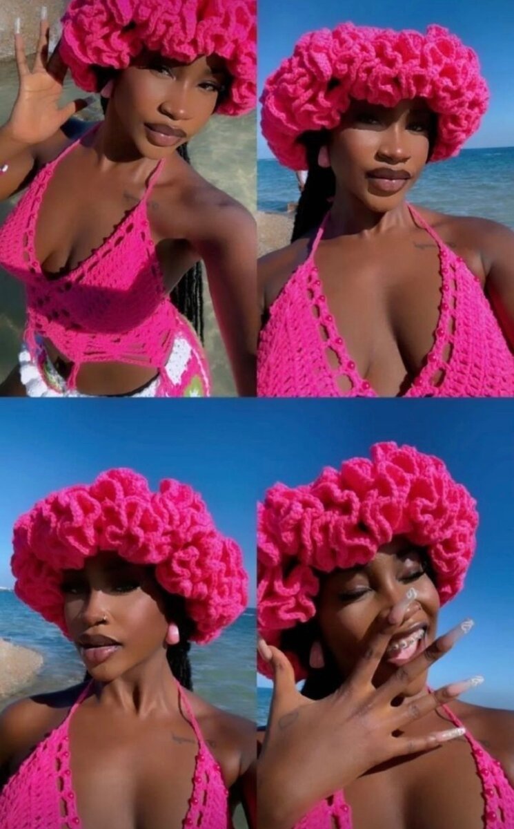 Chapeau crochet vibrant