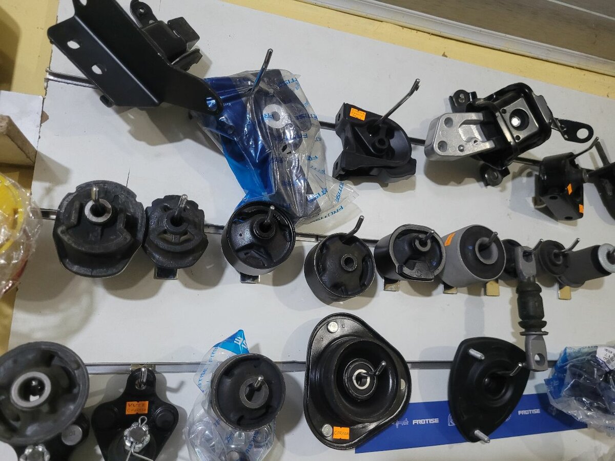 Shock absorbers, engine mounts, arm bushes and, Ball joints
