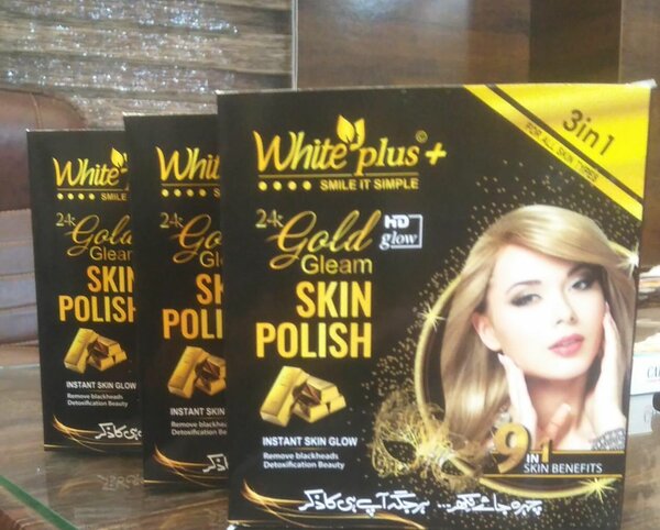 White plus+ gold skin polish