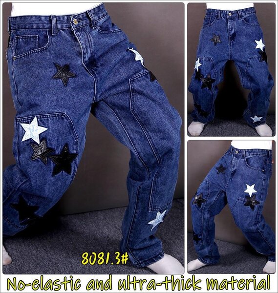 Jeans étoilés épais homme
