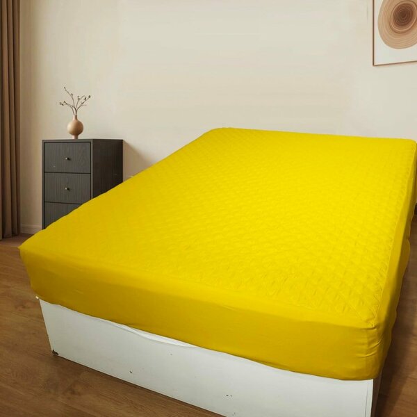 Drap-housse jaune confortable