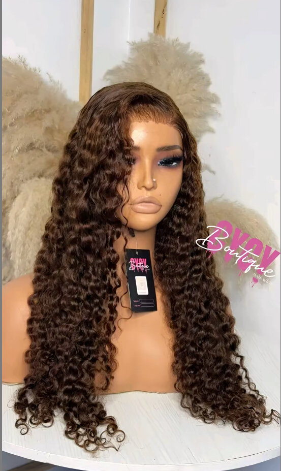 Perruque synthétique curly marron