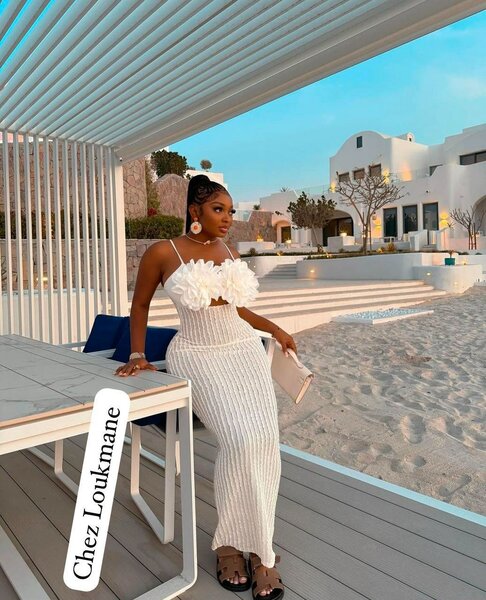 Ensemble chic blanc femme