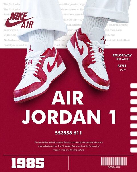 Air Jordan 1 Rouge / Blanc