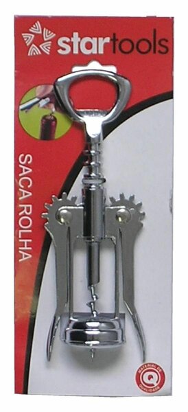 Tire-bouchon à ailes chromé