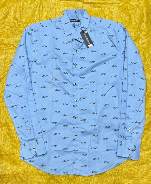 Chemise homme motif oiseau bleu