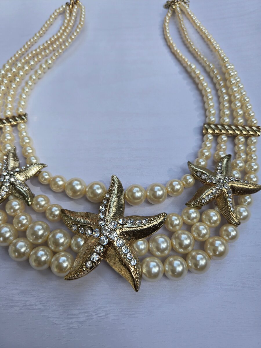 Starfish Pearl Necklace