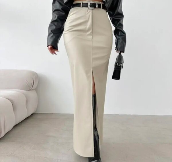 Юбка из эко кожи