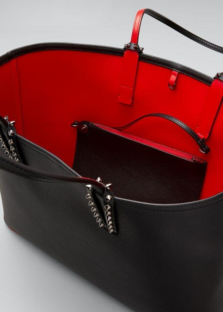 Sac cabas en cuir noir