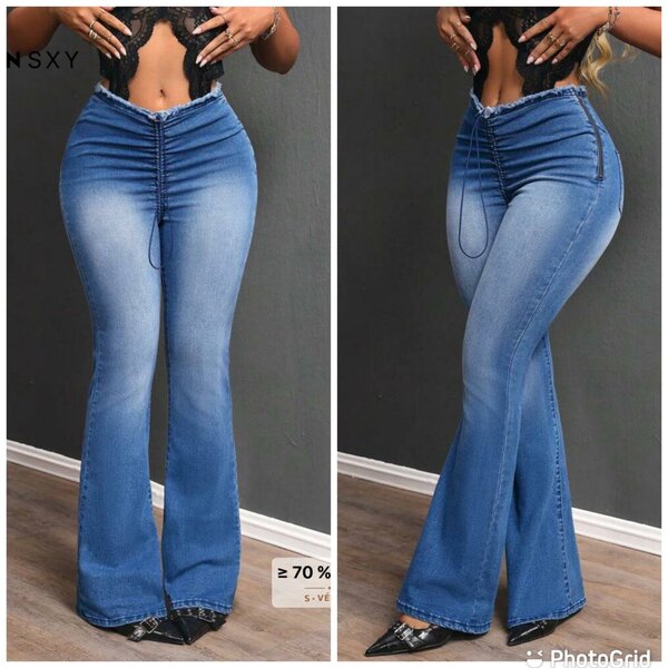 Jeans évasés taille haute