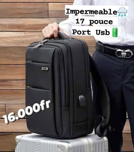 Sac à dos imperméable USB