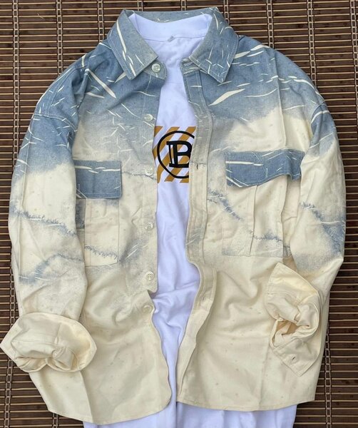 Veste en jean délavé pour homme