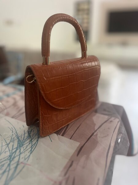 Sac à main en cuir crocodile