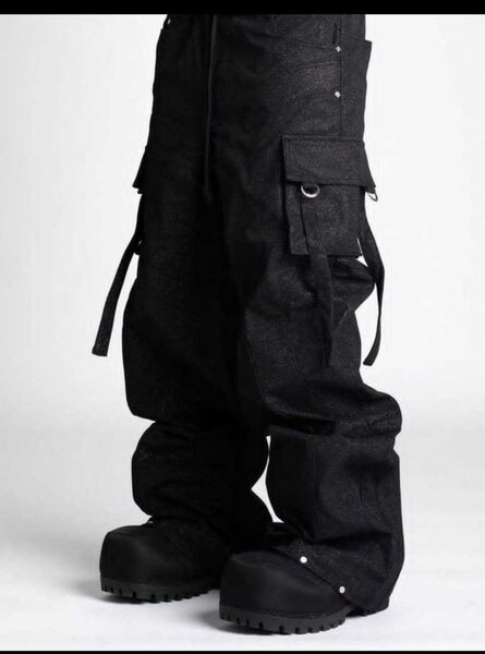 Pantalons Cargo Oversize Noir