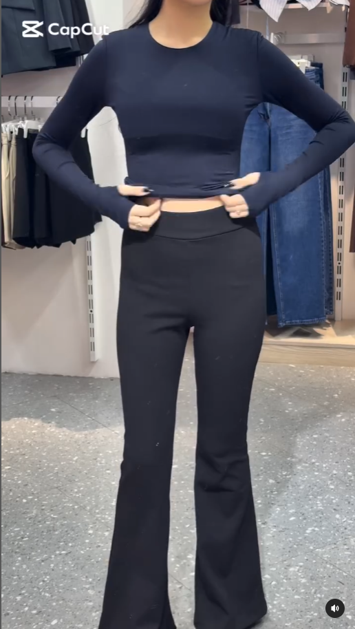 Базовые брюки клеш с начесом