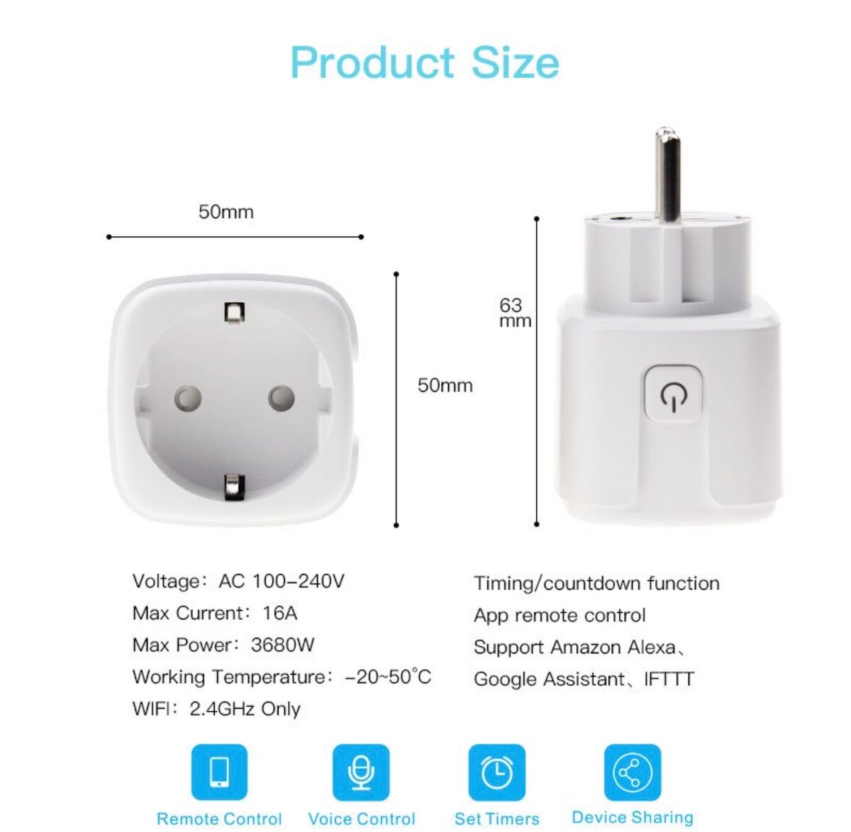 Prise Connectée WiFi 16A