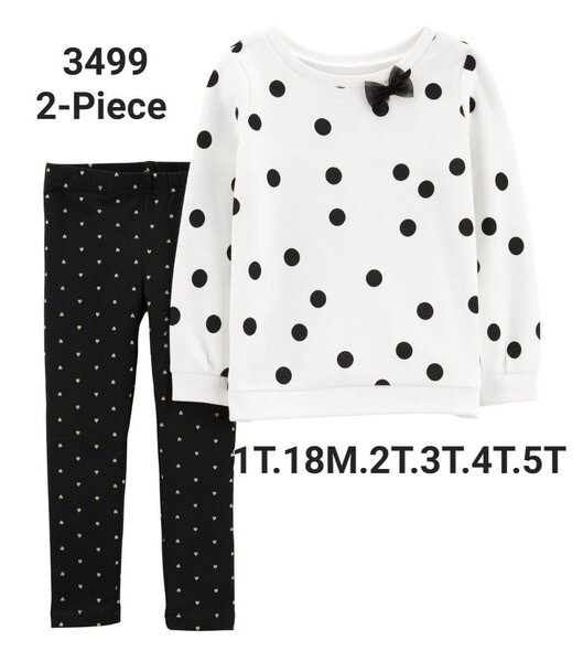 Carter's 2 piece polkadot dress imported