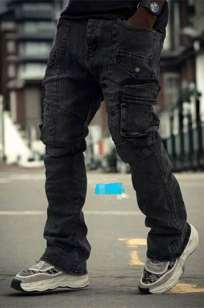 Pantalon cargo noir homme tendance