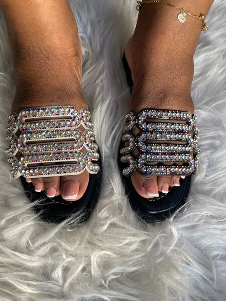 Mules à strass pour femmes