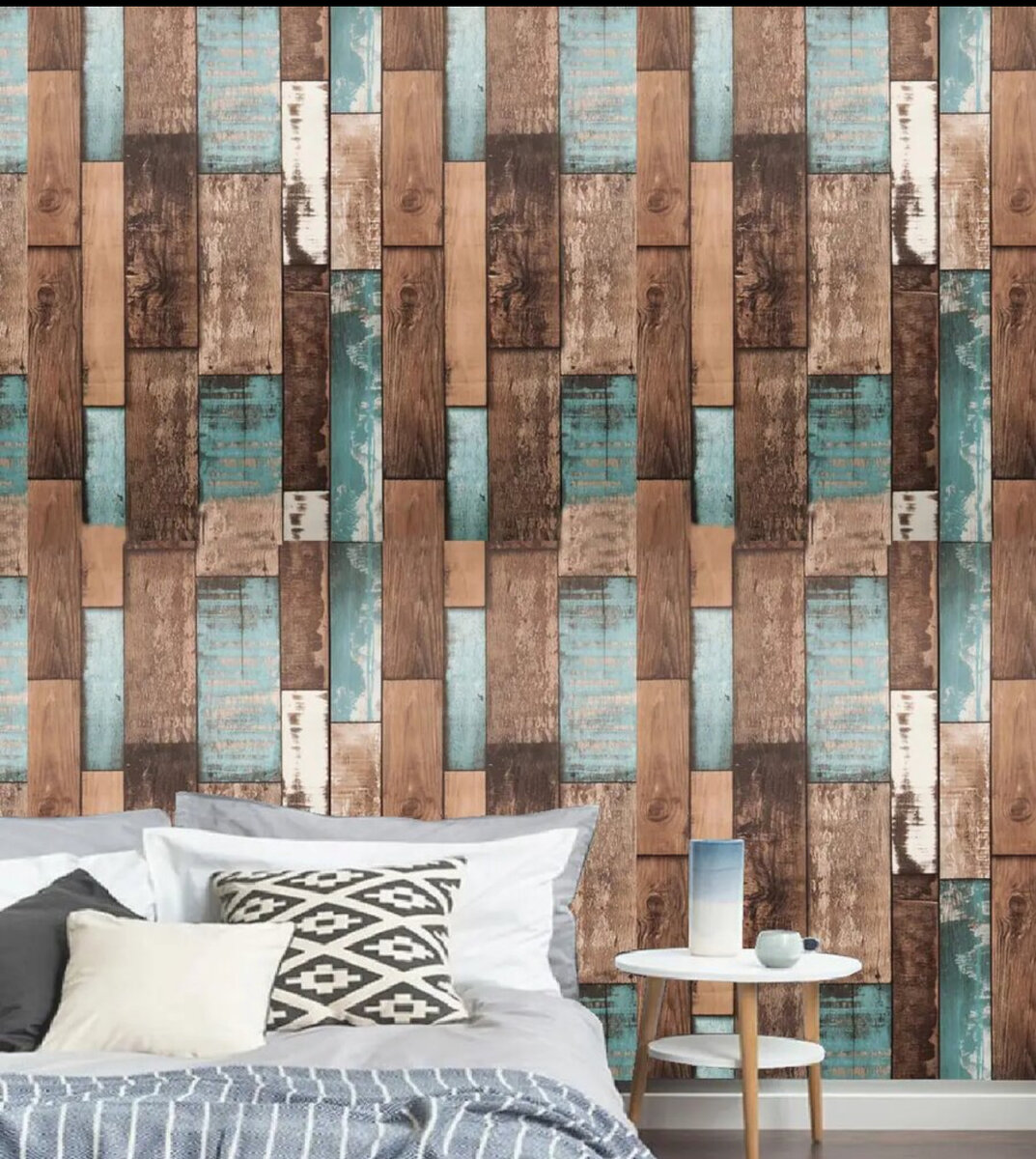Papier peint effet bois adesif