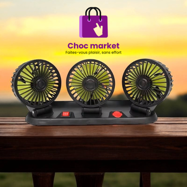 Ventilateur de voiture 3 tête