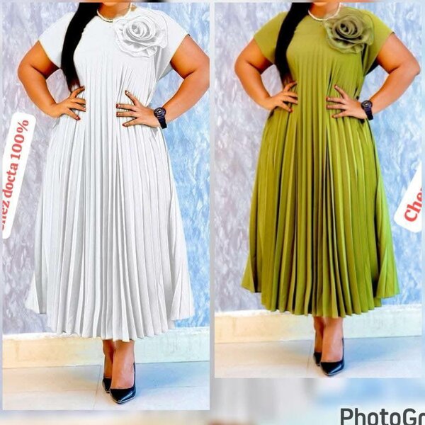 Robe plissée élégante