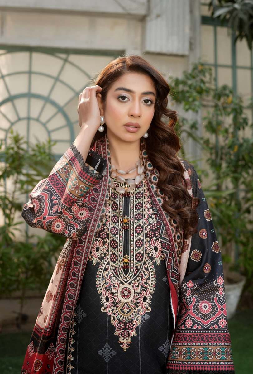 3Piece Cotton Embroidered suit