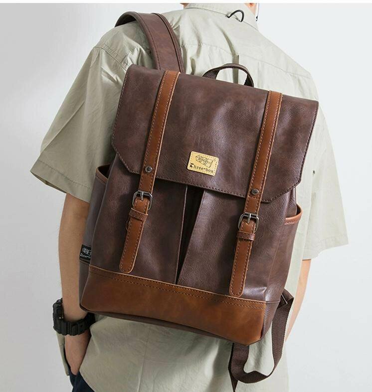 Solid leather backpacks