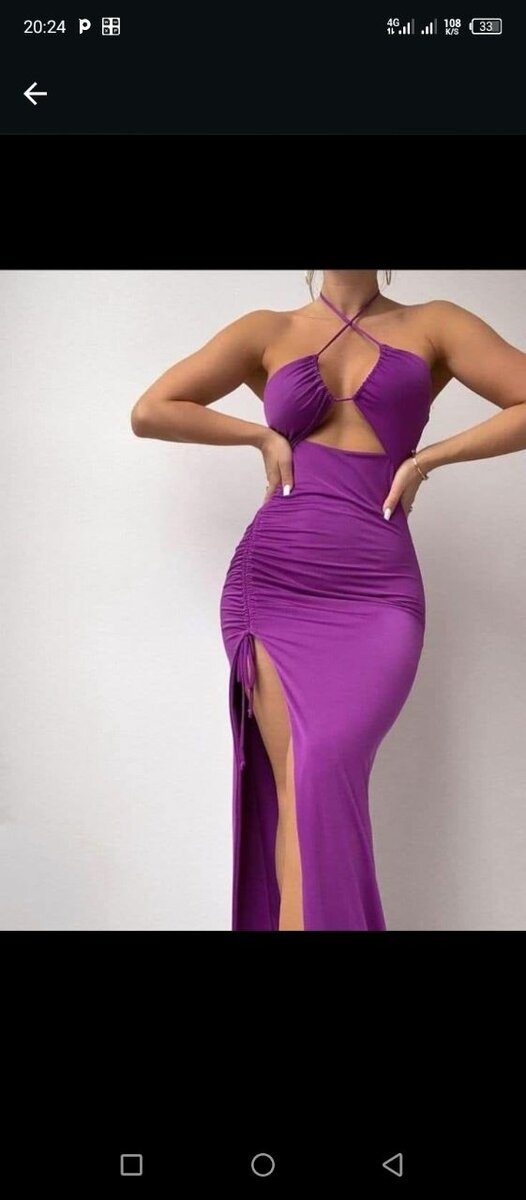 Robe longue élégante fendue