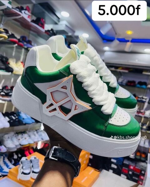 Chaussures de sport vertes pour homme