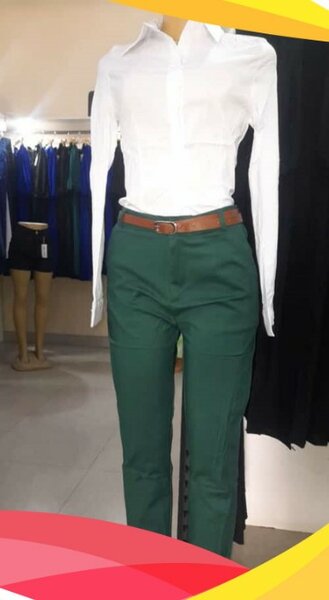 Stylish women's green pants Zara