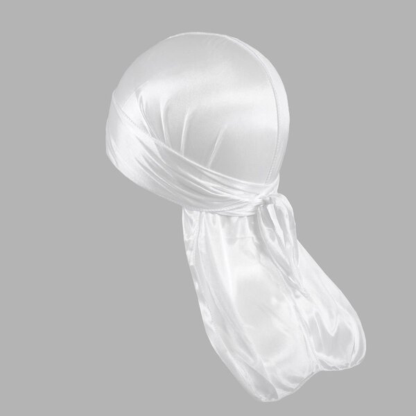 Durag en soie blanc élégant