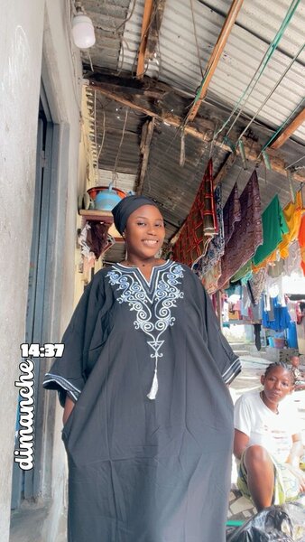 Ensemble Caftan et Foulard Africain