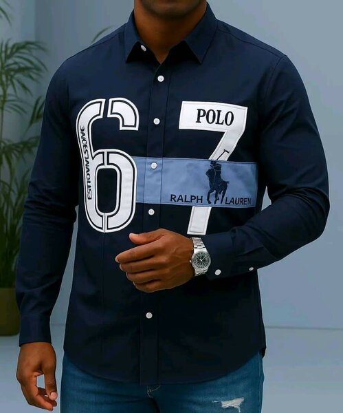 Chemise homme Ralph Lauren bleu marine