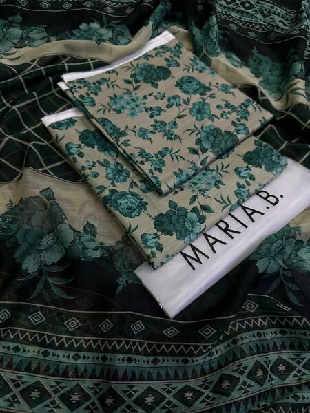 Printed lawn suit