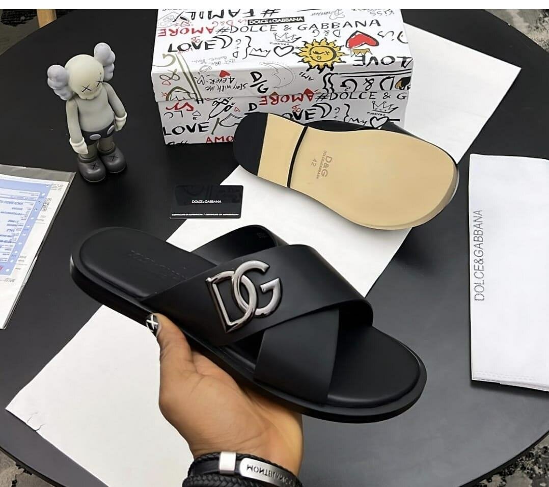 High quality leather slippers